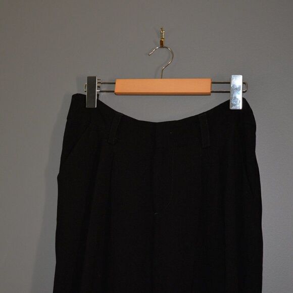 Alice + Olivia Silk Blend Tapered Leg Black Trousers Sz 6 - Picture 6 of 9
